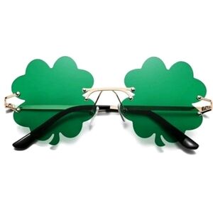 Unisex Green Clover Sunglasses
